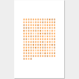 200 digit prime number (orange rectangles) Posters and Art
